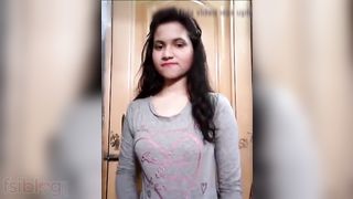 Bangladeshi legal age teenager cutie showing her large boobs on livecam