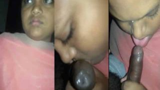 South Indian PLAYGIRL oral stimulation to her lover at his home
