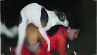Dog turns into depraved Desi's XXX partner that fucks her from behind