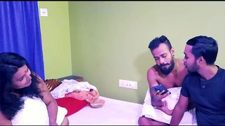 Impotent husband share his desi wife  with best friend