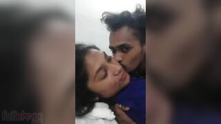 MMS video where Desi girl blows mustached boyfriend's XXX finger