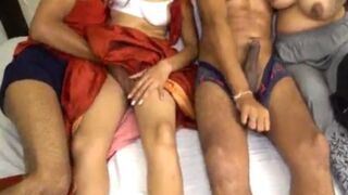 Two amazing Desi bitches fucking in group sex party XXX