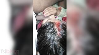 XXX lover makes an MMS video of him fucking the Desi chick's mouth