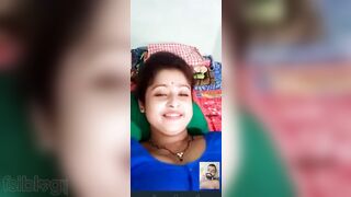 Beautiful Desi XXX wife having fun on a live video call with her lover