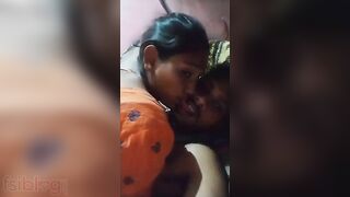 Desi wife kisses XXX lover on camera and rides his cock close-up