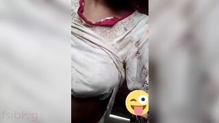 XXX girl does what Desi friend says and exposes her boobs on camera