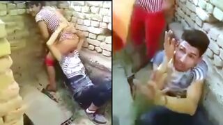 Indian wife with lover caught during adultery act outdoor, Desi sex mms