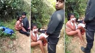 lovers caught outdor in park caught by teacher, leaked Desi mms online