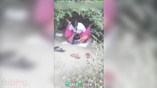 Tamil couple banging outdoor in a jungle gets caught on a hidden cam, desi sex mms