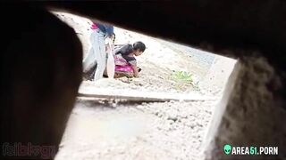 Young Desi girl in sari doesn't know XXX video of her peeing is MMS