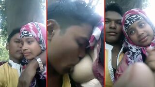 Tamil BF sucking and lick GF nipples from soft to make him hard, outdoor sex