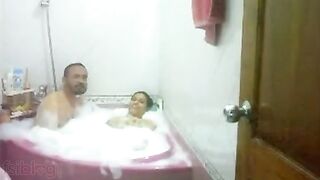 Big ass Indian aunty nude bath videos taken by her lewd husband for you