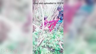 Outdoor Desi floozy sex got caught on webcam