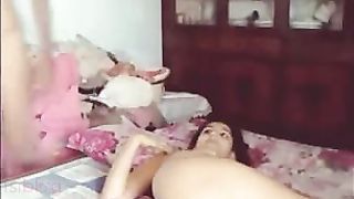 Dilettante Paki couples erotic sex at home on webcam