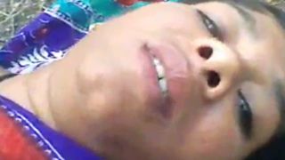 Indian Village wife drilled outdoors by her hubbys friend