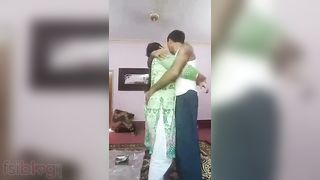 Bulky aunty Slender boy sex episode for aunty paramours