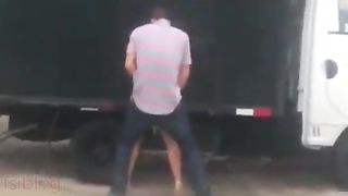 NRI cutie sucks and copulates her lover behind a truck