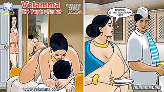 Hawt South Indian aunty sex with servant  Velamma Ep 72