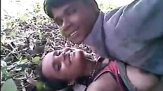 Outdoor desi sex movie of college girl Champa three-some chudai