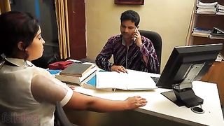 Busty Office Bhabhi Erotic Foreplay With Boss